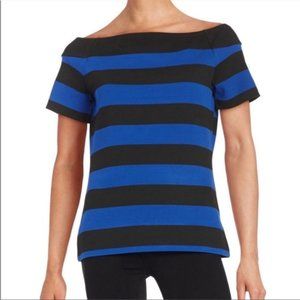 Michael Kors Striped Off Shoulder Top Size Medium